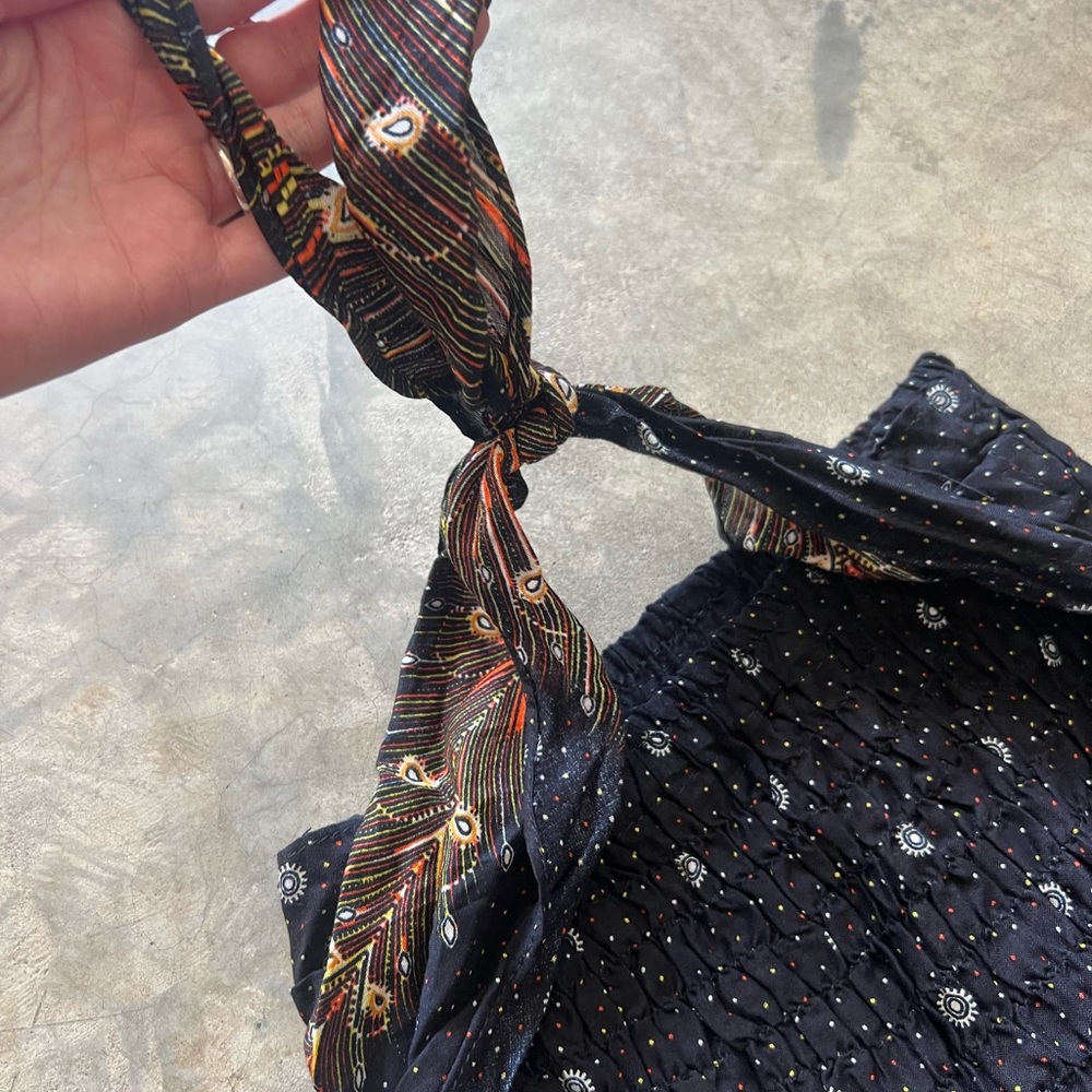 Funky Boho Multi-Color Design Full A-Line Skirt - Picture 4 of 5